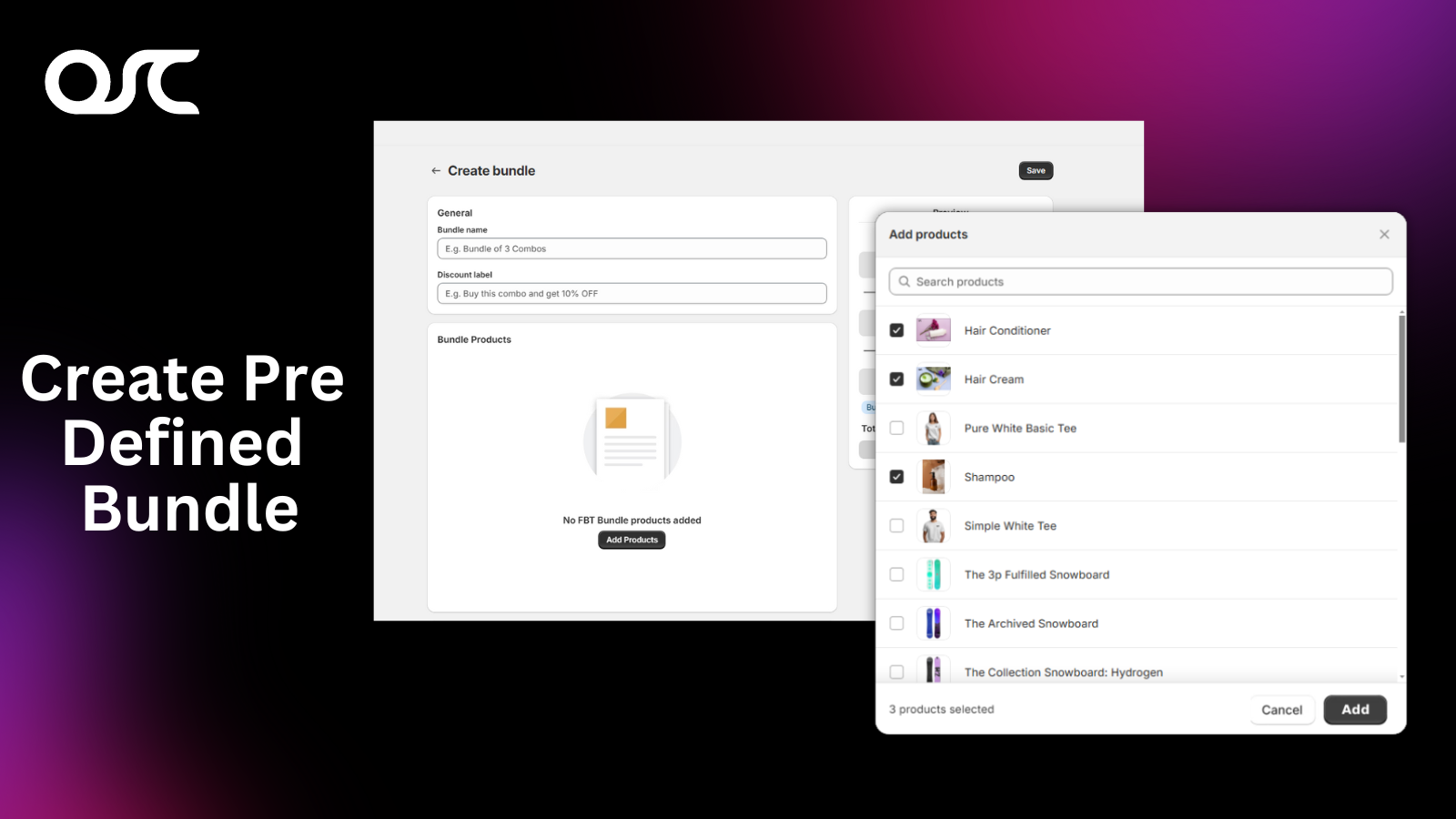 Bundle and Upsell App
